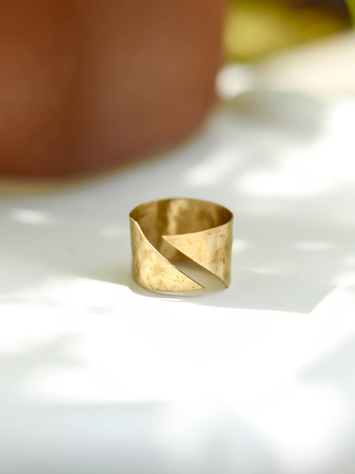 Slant Textured Ring
